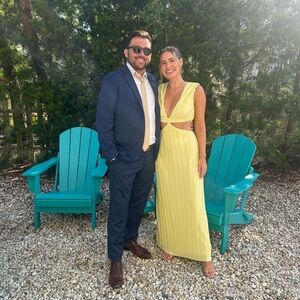 Lulus yellow plisse cut out maxi dress